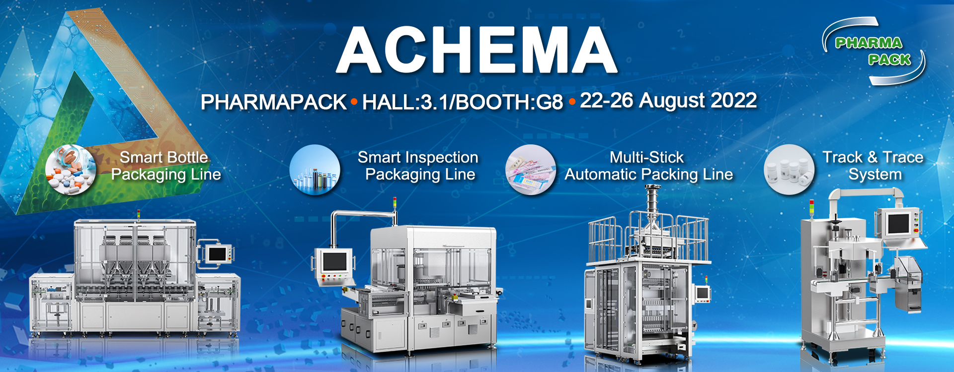 Pharmapack на выставке Achema 2022: представлена ​​новая машина для подсчета таблеток на 360°