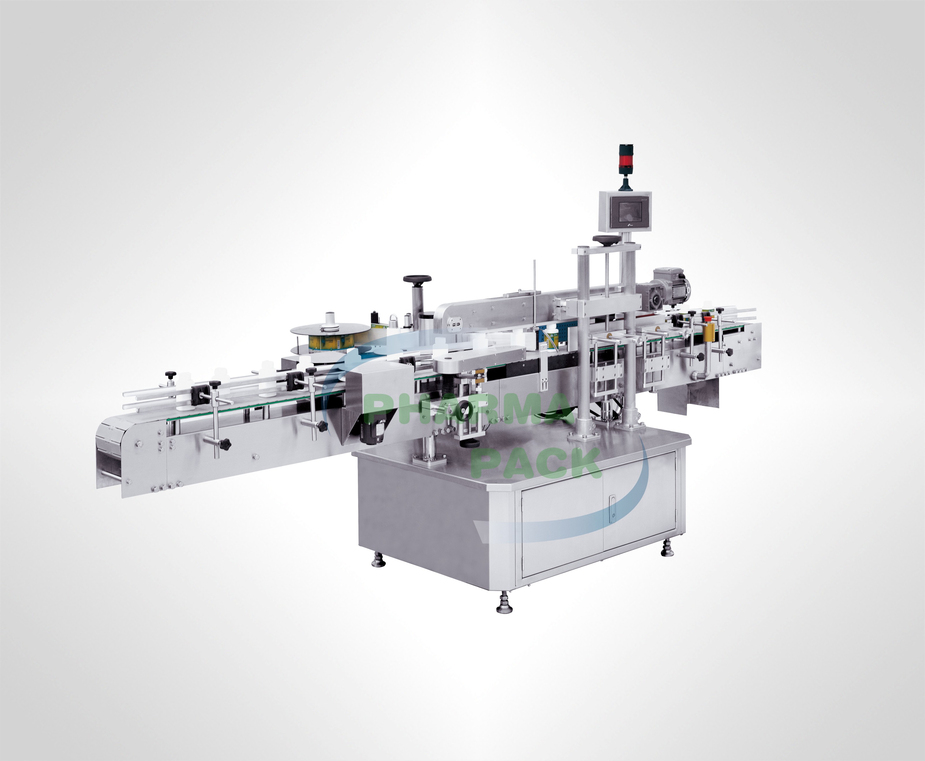 Машина для этикетирования вертикальных прямоугольных и круглых бутылок