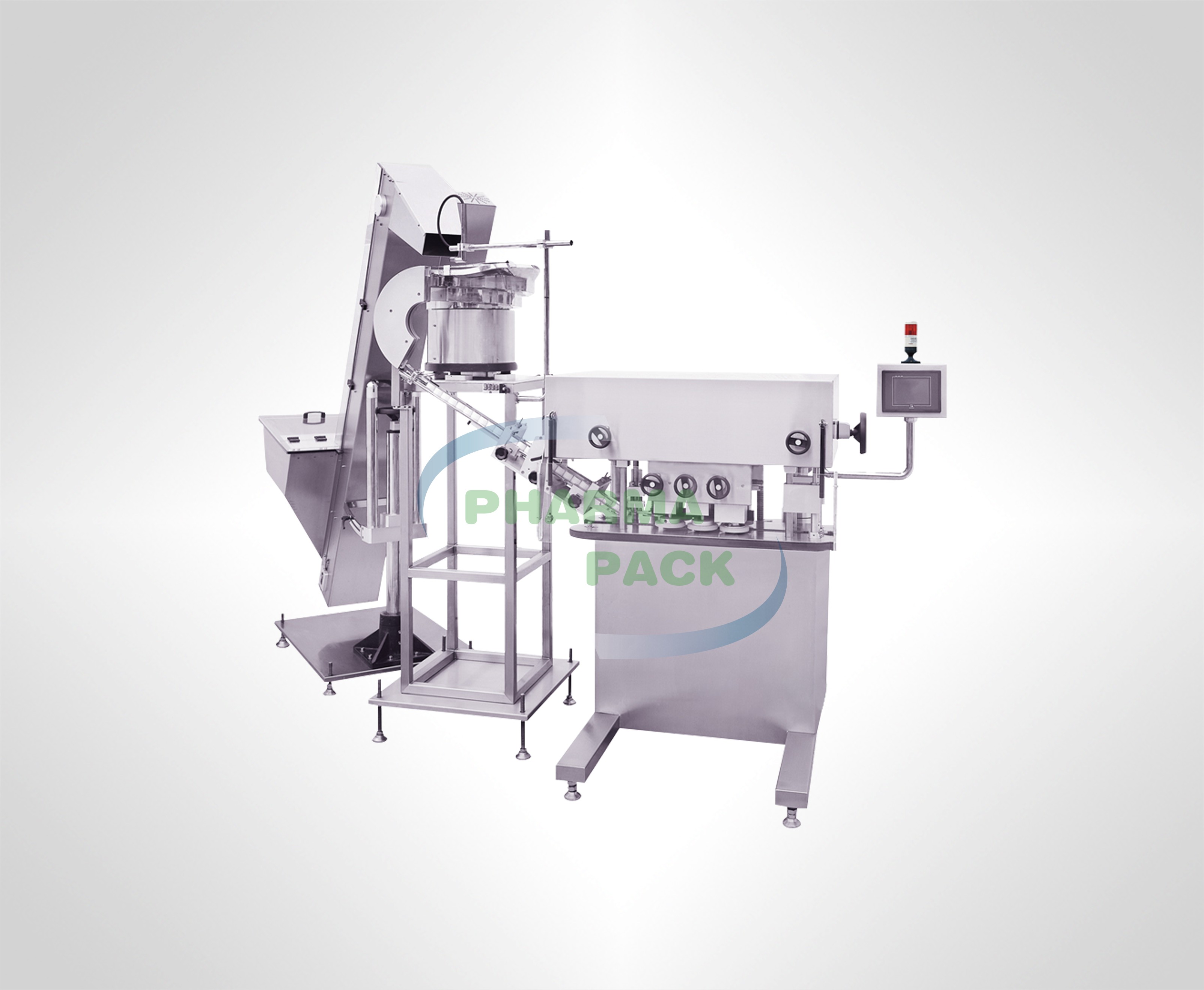 Линейная винтовая укупорочная машина