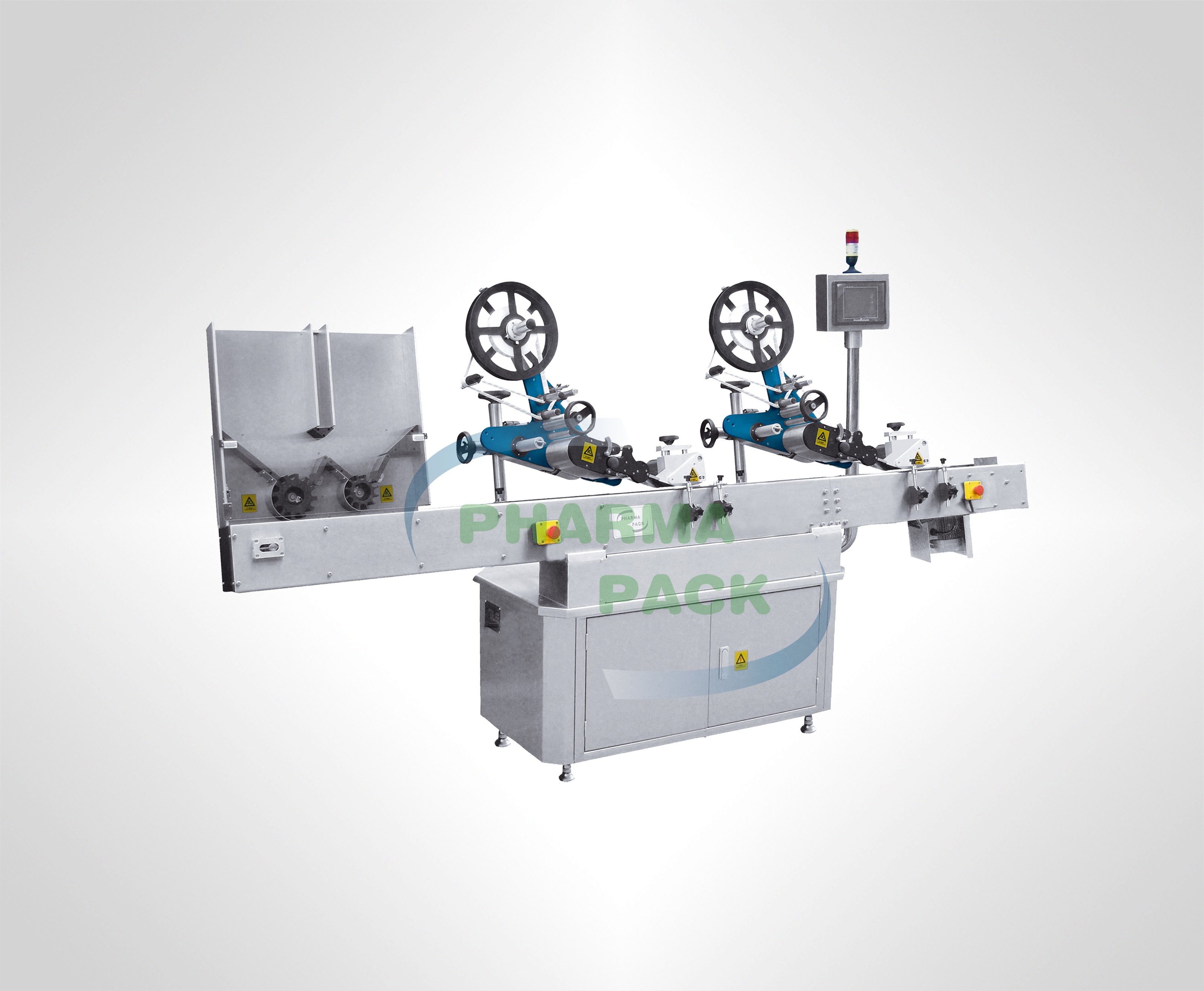 Горизонтальный этикетироващик для круглых бутылок