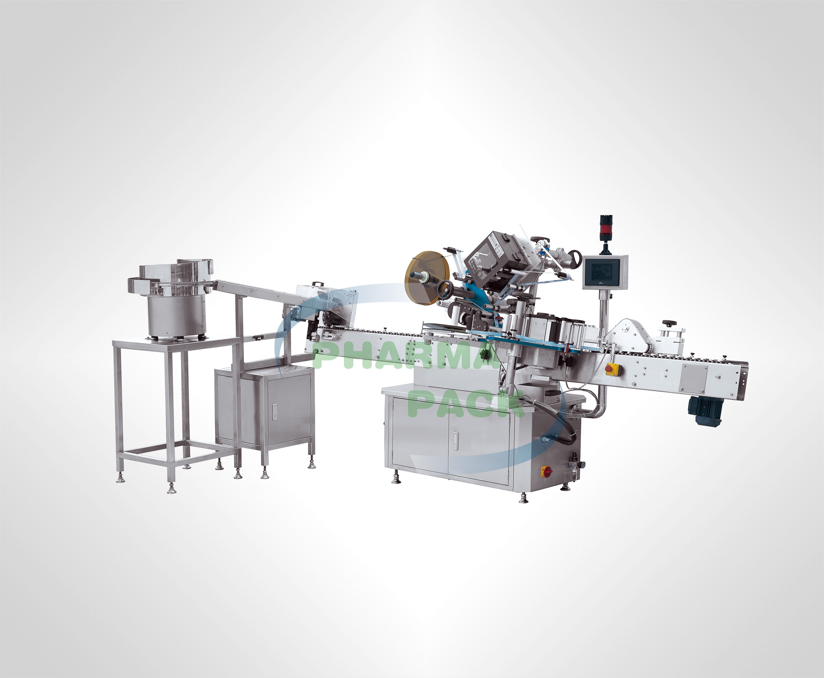 Горизонтальный этикетироващик для круглых бутылок