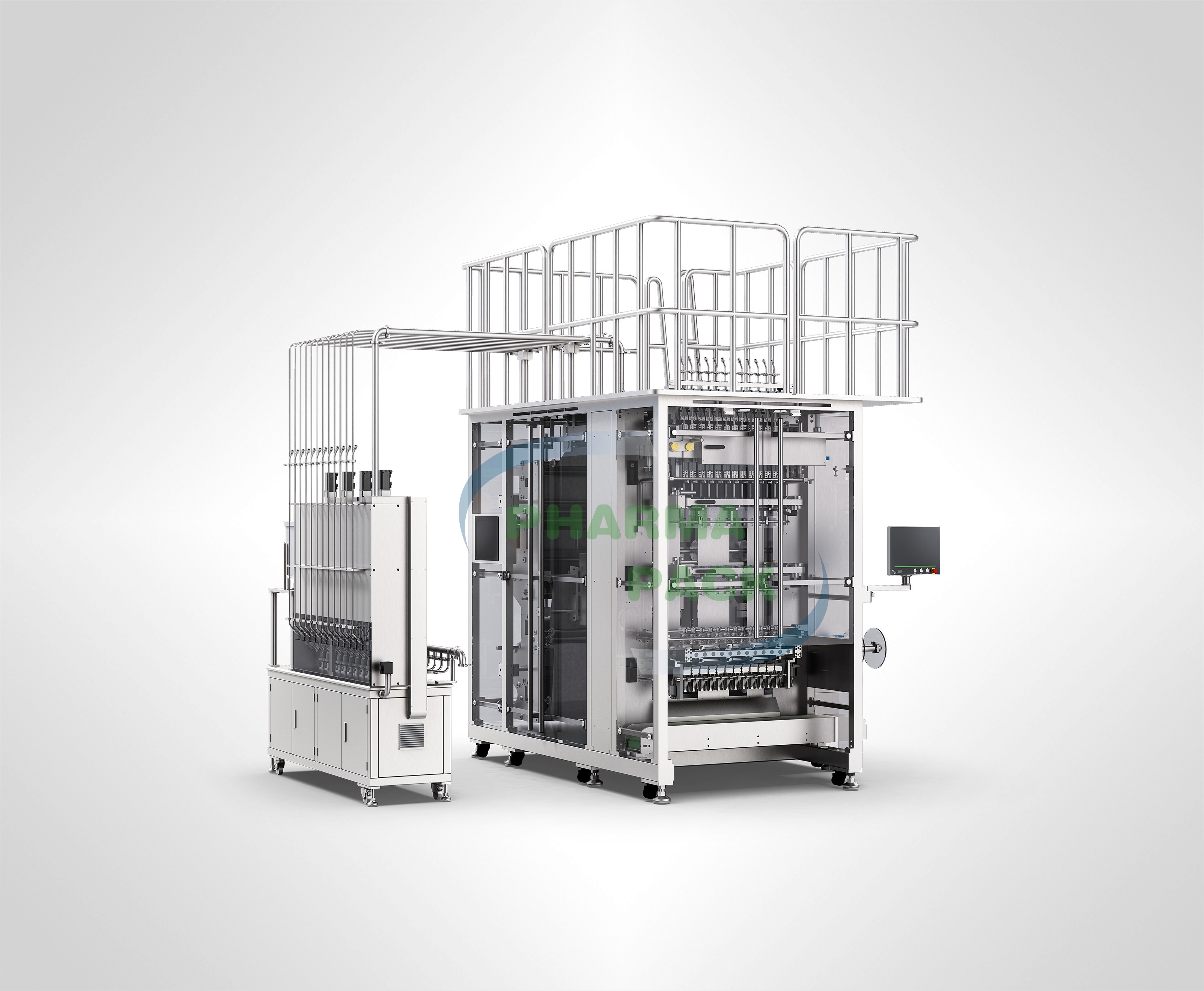 Автоматическая машина для непрерывной упаковки продуктов в стик-пакет, 12 рядов (жидкости)